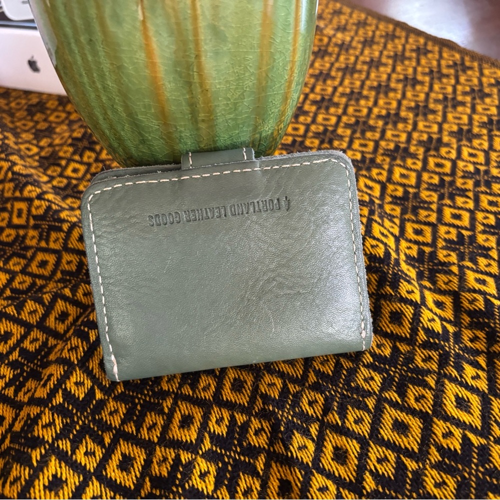 Green Leather Card Holder